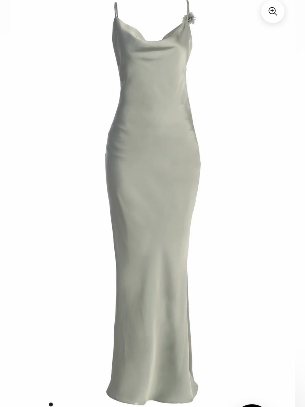 JLUXLABEL Satin Slip Maxi Dress in Pale Sage